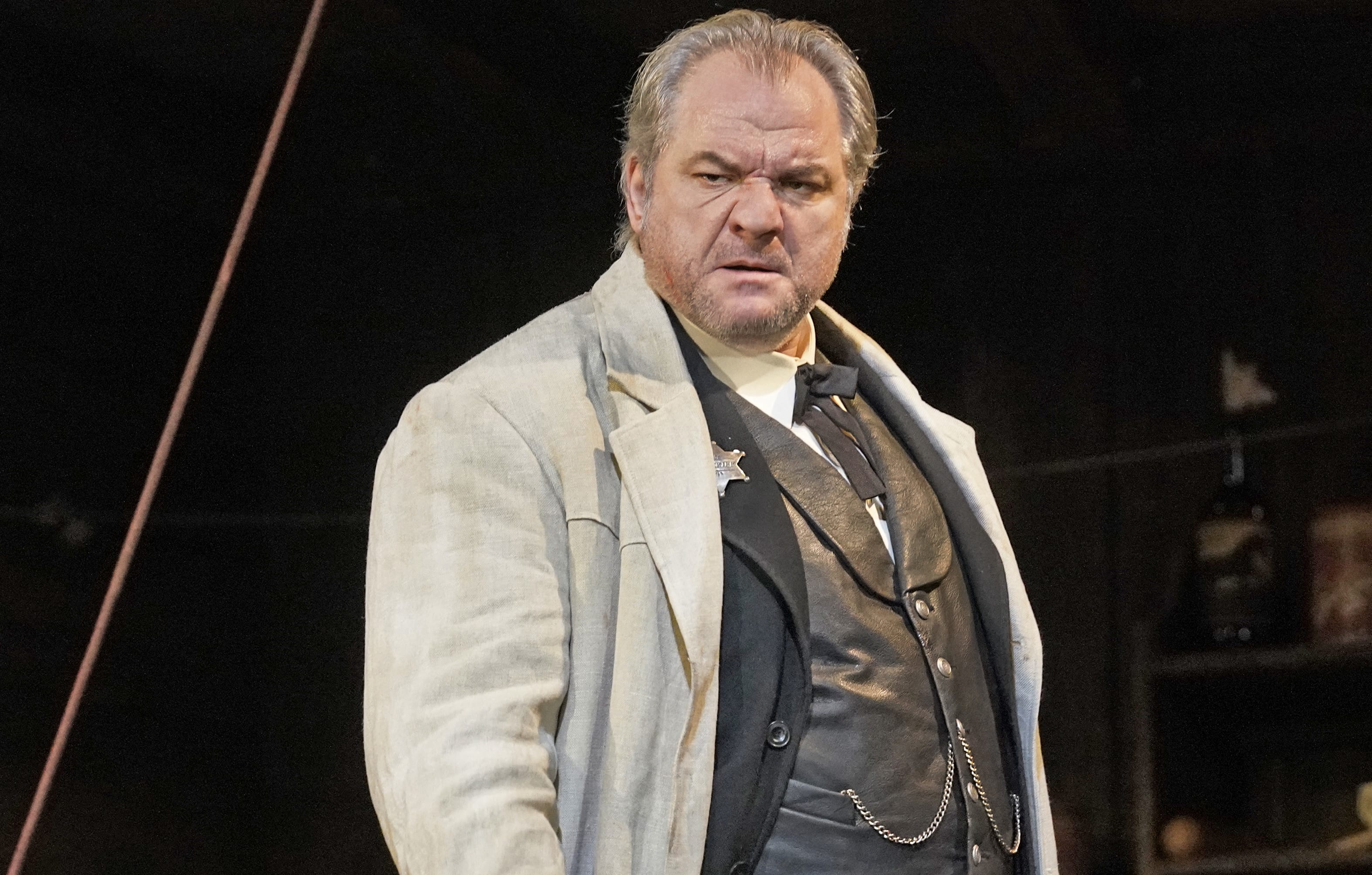 Željko Lučić as Jack Rance in Puccini's "La Fanciulla del West."