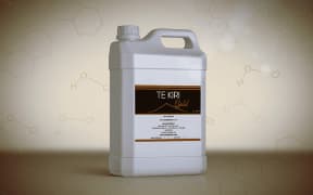 Te Kiri Gold - a liquid containing hypochlorous acid - is sold by Taranaki farmer Vern Coxhead