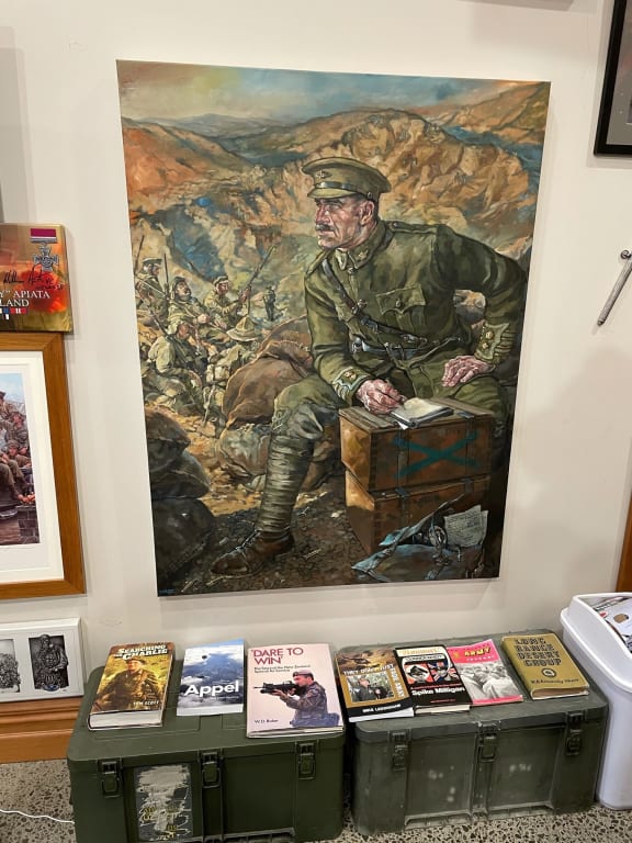 Military memorabilia in former soldier Gary Brandon's house.