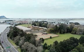 An artist’s impression of the proposed community stadium at the Tauranga Domain