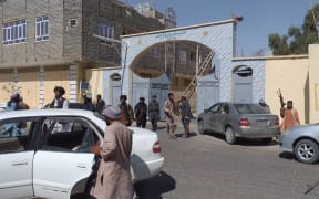 Afghanistan provincial govt building in the city of Sheberghan.