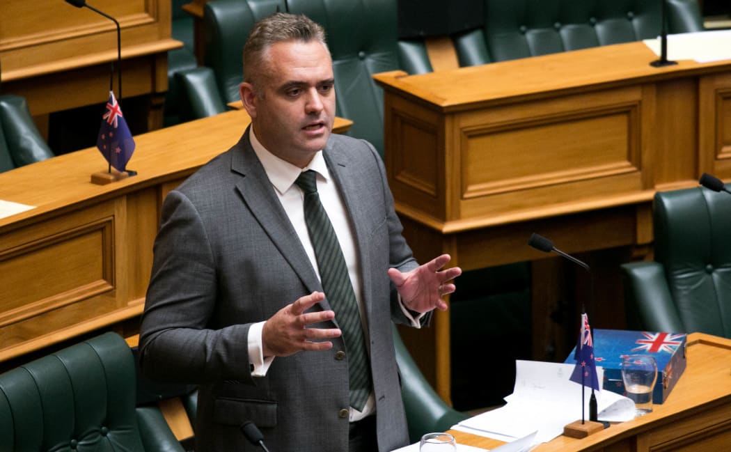 New Zealand First MP Fletcher Tabuteau speaks to the House during the Appropriation Debate.