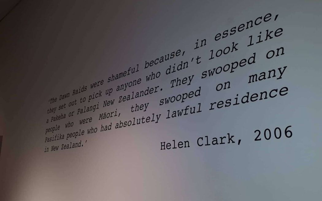 A 2006 quote from then-Prime Minister Helen Clark, regarding the dawn raids.