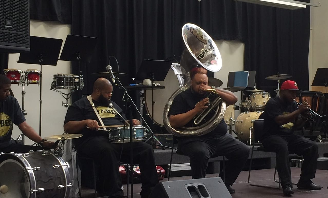 Free Agents Brass Band at Wellington workshop