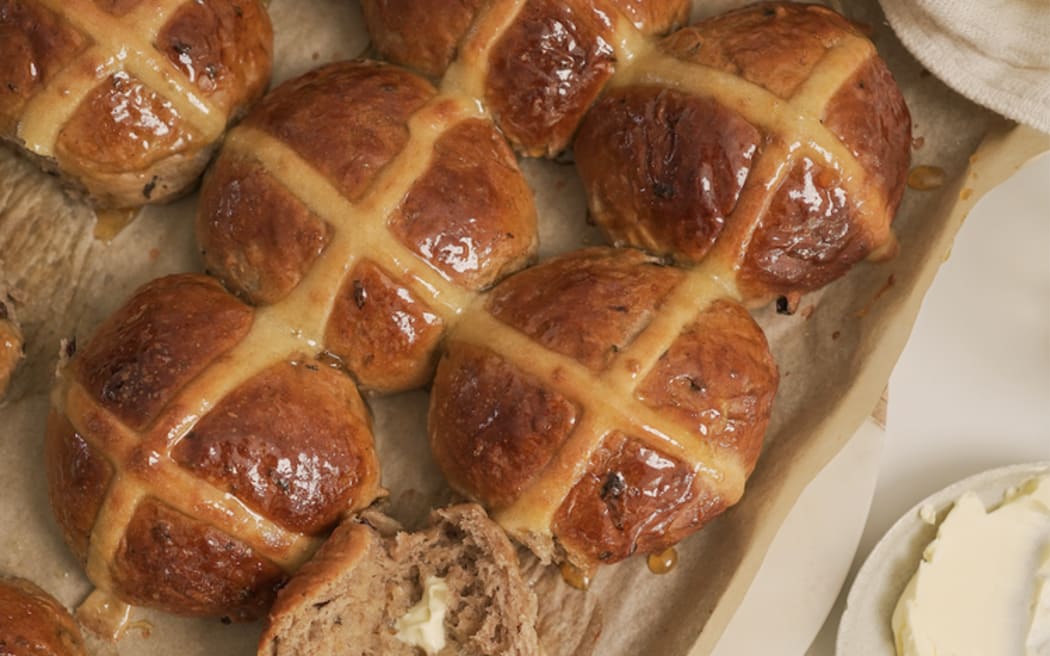 Miso hot cross buns