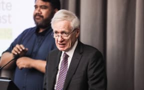 Sir David Skegg at a panel discussion about opening up NZ's borders.