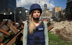New Zealand investigative journalist Ashley Stewart in Kyiv.
