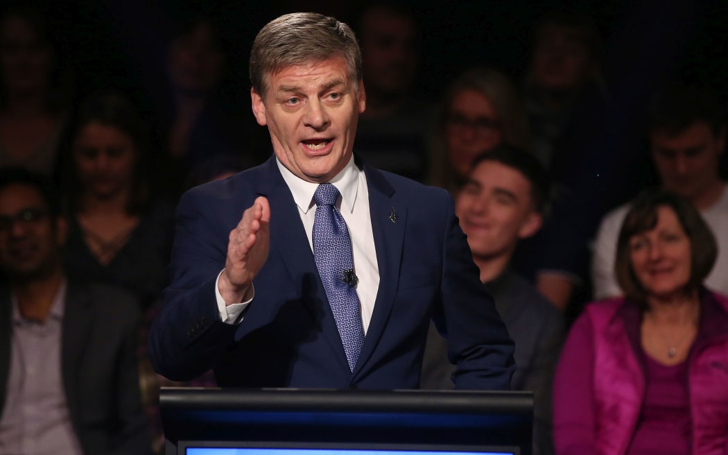 Bill English during the second leaders debate.