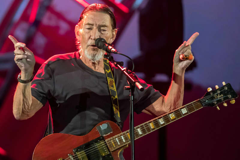 Chris Rea performs on stage at the opening of his tour "Road Songs for Lovers" in Erfurt, Germany, in 2017.
