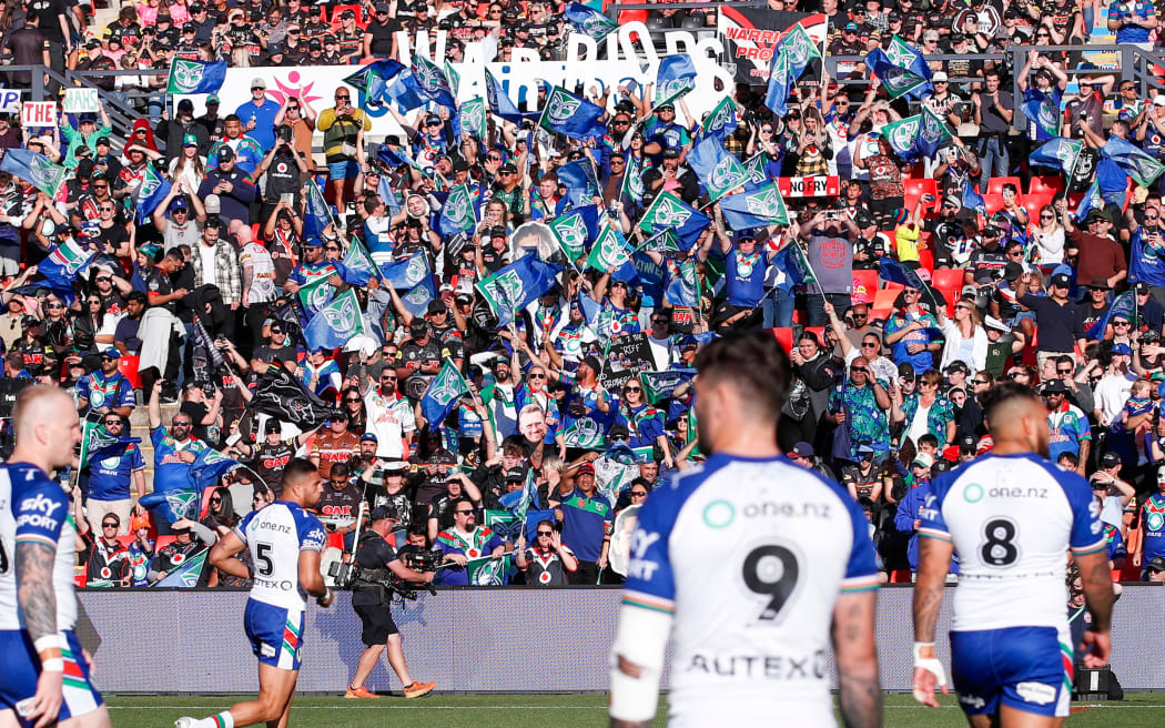 Fans and supporters at the BlueBet Stadium for the Penrith Panthers v Warriors match in Australia on 9 September, 2023.
