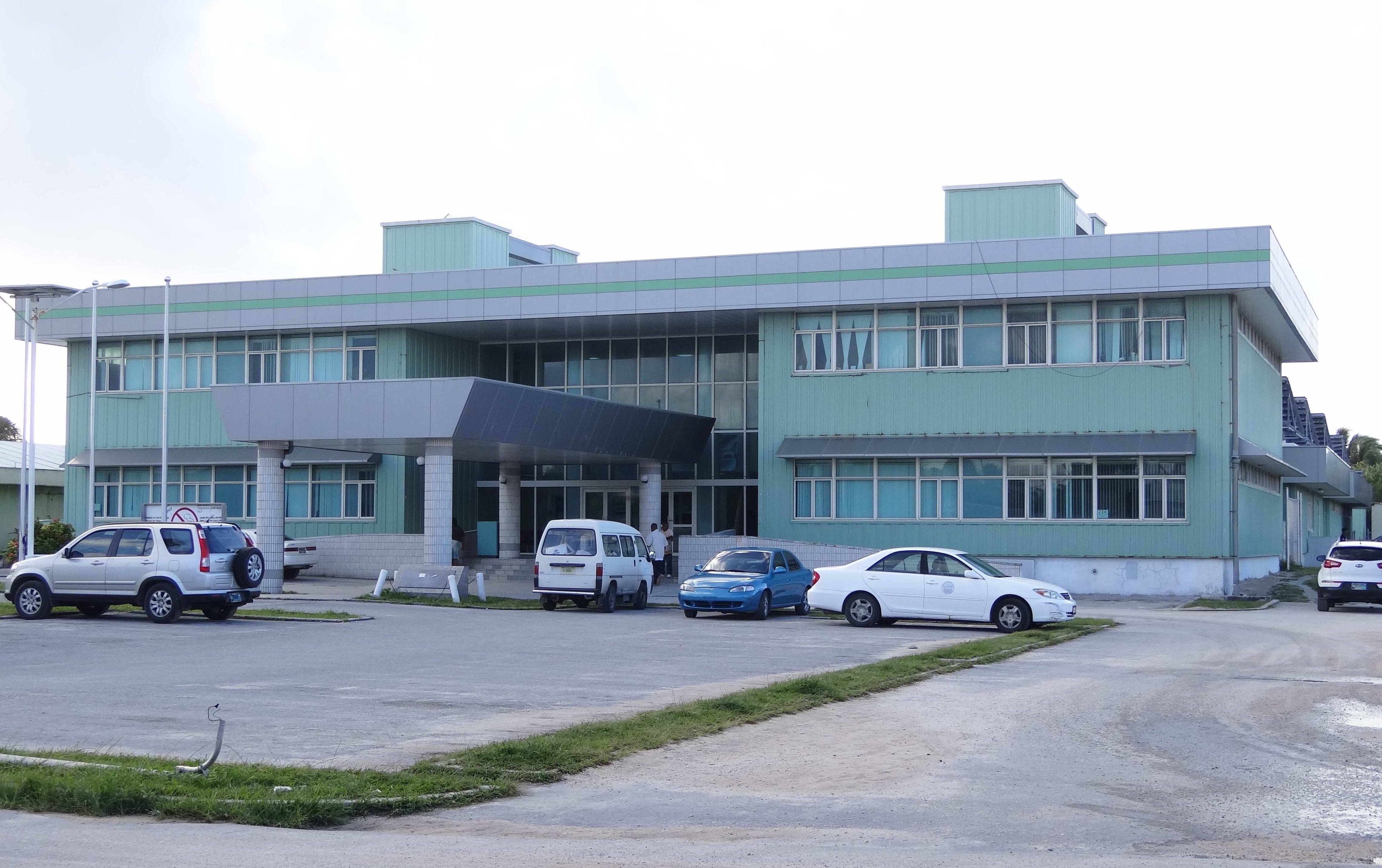 Majuro hospital, pictured, has been overflowing with patients suffering from dengue fever for the past two months.