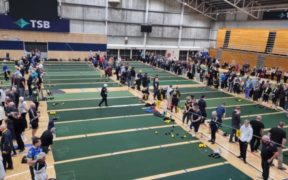More than 500 indoor bowlers were in action at the TSB Stadium in New Plymouth.