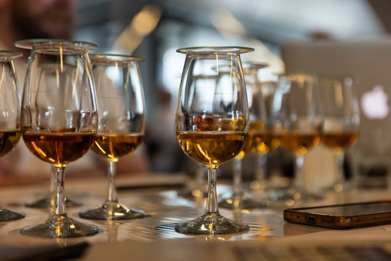 Whiskey at Spirit Awards judging.