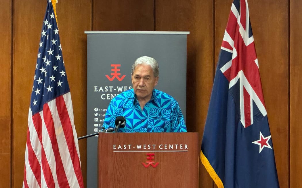 Winston Peters at the East-West Center in Honolulu, Hawaii.