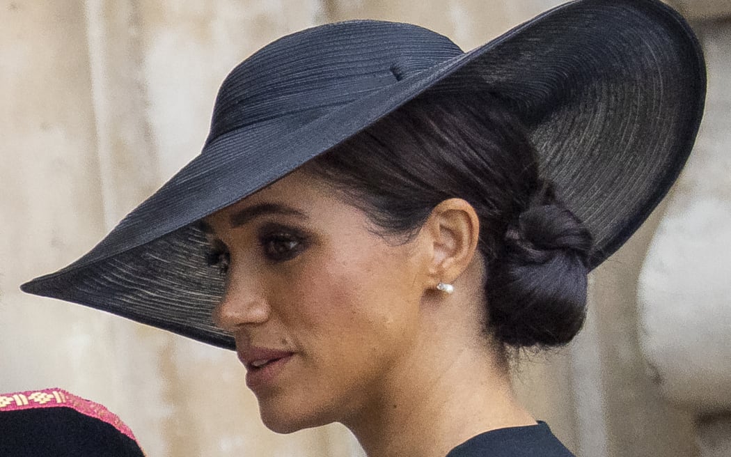 Meghan, Duchess of Sussex leaves Westminster Abbey in London on 19 September 2022, after the State Funeral Service for Queen Elizabeth II.