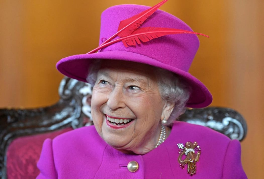 Britain's Queen Elizabeth II visits The Honourable Society of Lincolns Inn to open the new Ashworth Centre, and re-open the recently renovated Great Hall, in London on December 13, 2018.