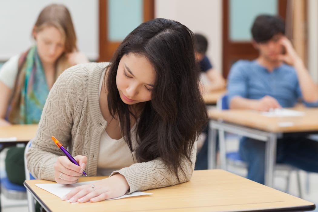 A Chinese student during an exam (file)