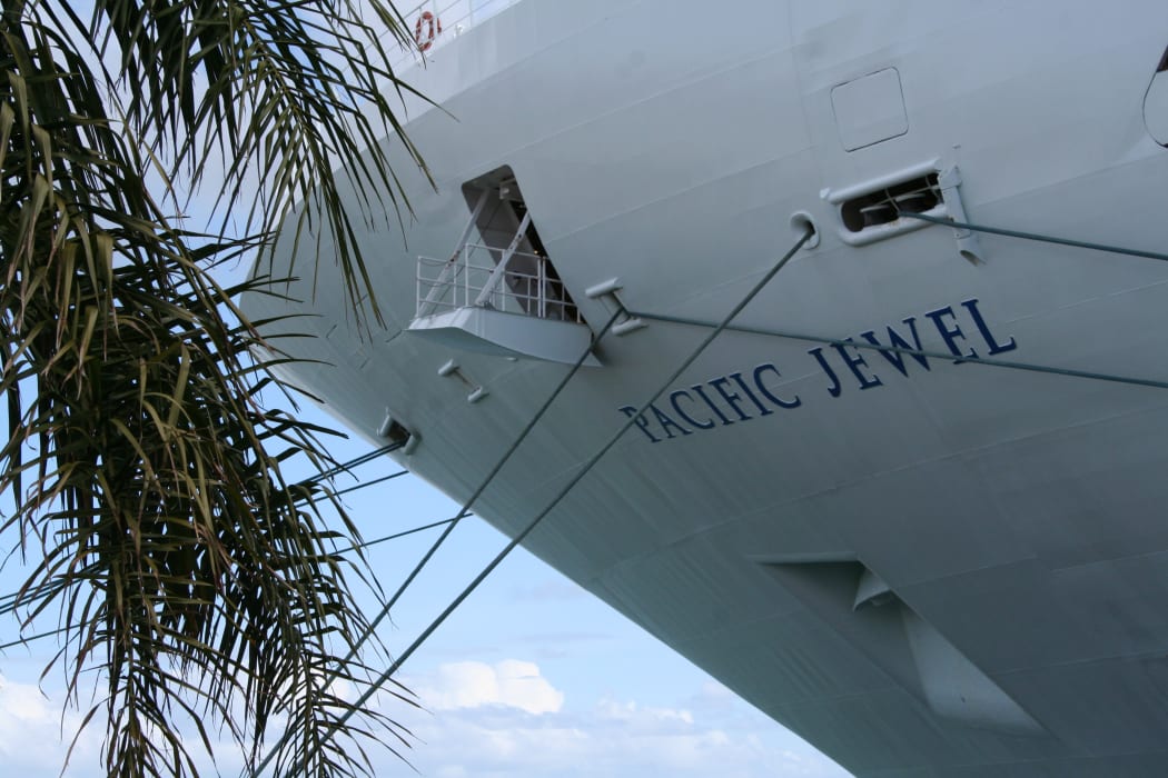 The P&O cruise ship Pacific Jewel docked in Noumea.