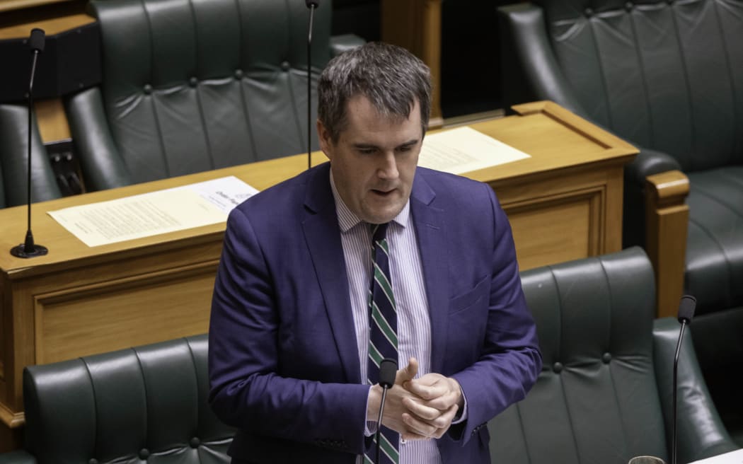National Party MP Chris Bishop speaks at the censure of National MP Tim van de Molen