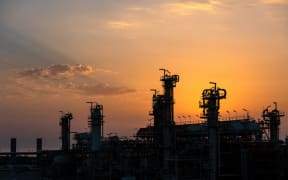 03/04/2021 Asalouyeh, Iran. A view of refinery No. 2 (Phases 2, 3) of the? South Pars Gas-Condensate field in Asalouyeh Seaport, north of the Persian? Gulf in Iran.
The South Pars Gas-Condensate field, the world's largest natural gas field, is shared with Qatar (North Dome) (Photo by Saeid Arabzadeh / Middle East Images via AFP)