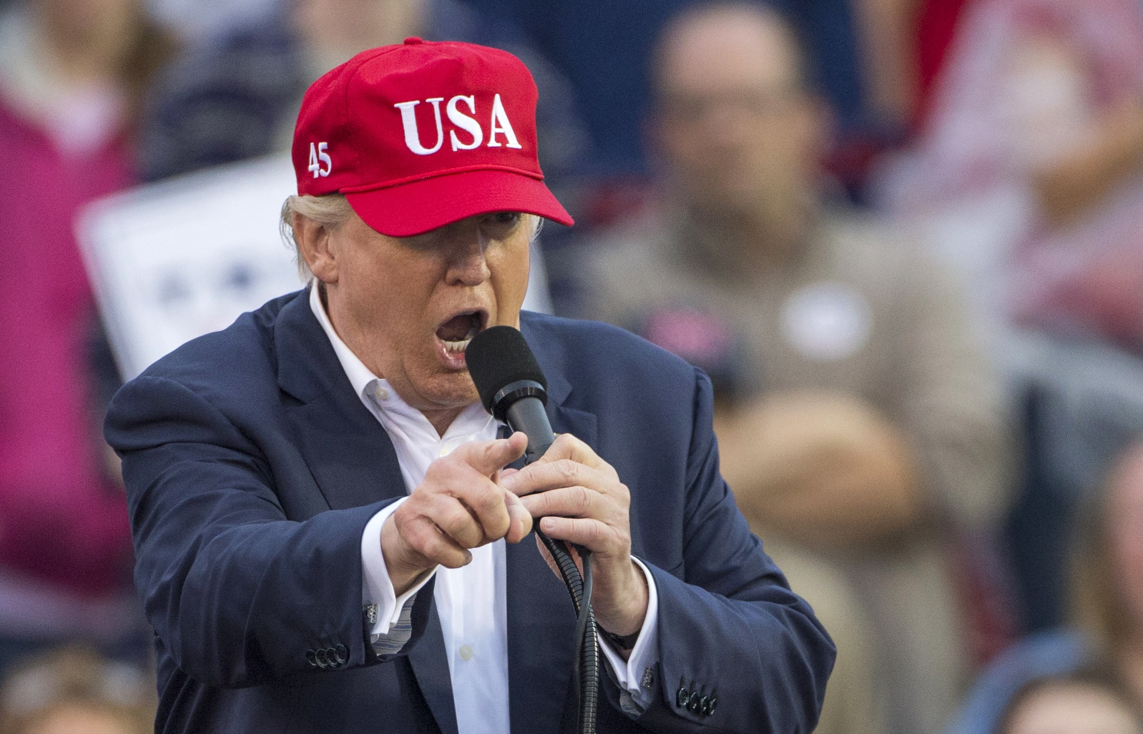 Donald Trump at a thank-you rally on December 17, 2016.