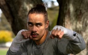New Zealand amateur heavyweight boxer David Nyika.
