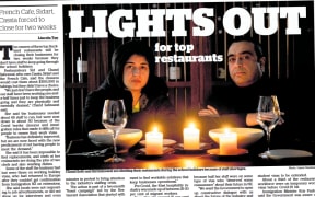 The 'Lights Out' protest was front page news for the Herald on Monday.