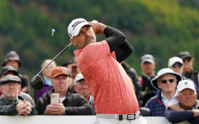 Michael Hendry playing at the 2023 New Zealand Open in Arrowtown.