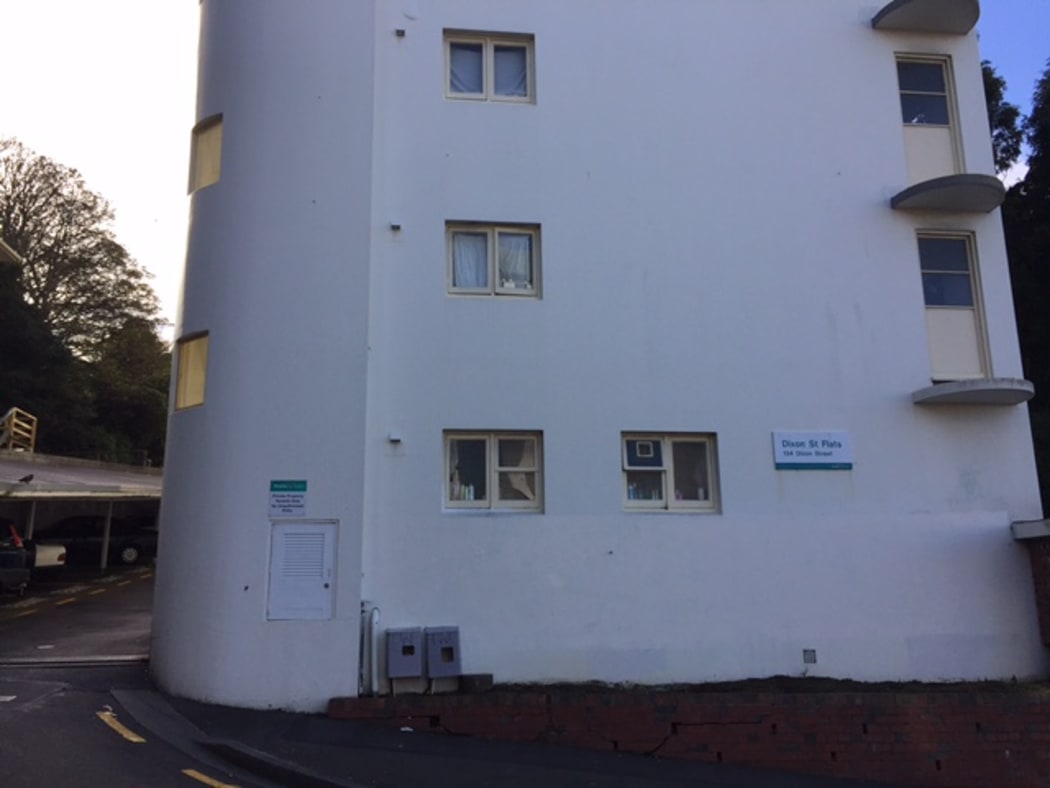 The Dixon Street flats where the body was found.