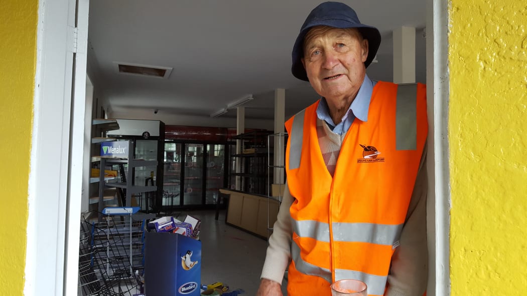 Former owner of the Kowhai Park Dairy John Churton has been helping clear out the business for its new owner.