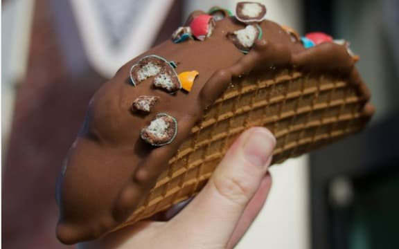 Dunedin ice cream shop Patti's and Cream's taco waffles.