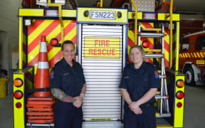 The Fire Service's National Advisor for Women's Development, Angela Munro, (left) and Dani Millar.