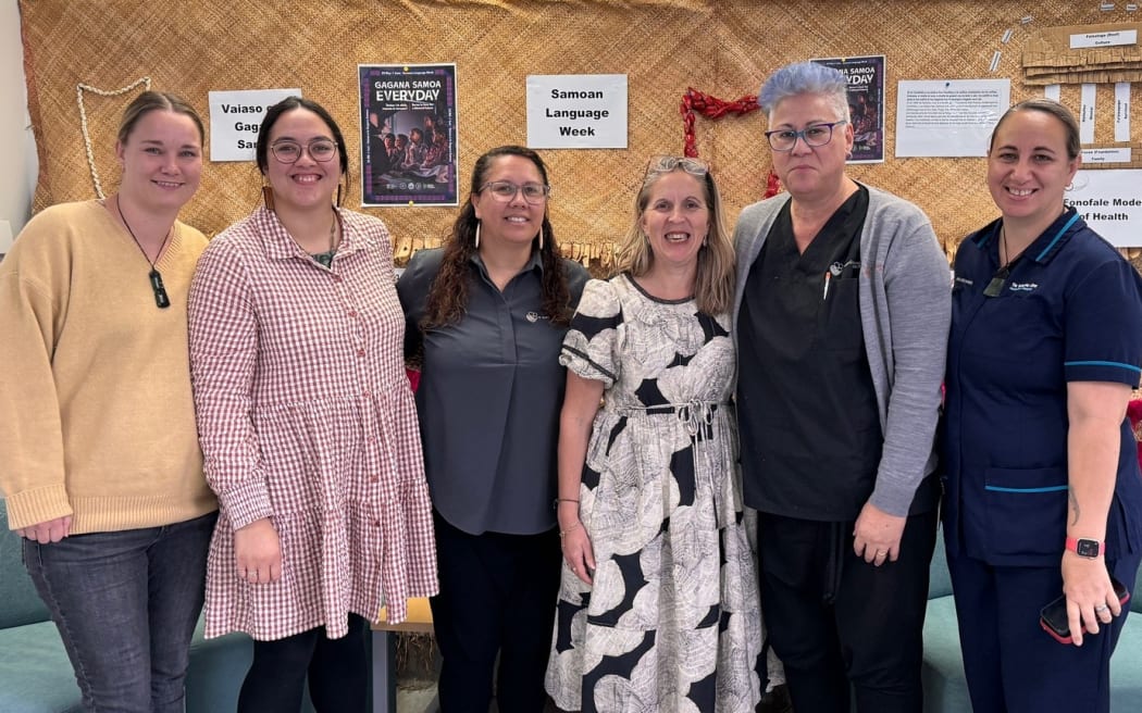 Kaiwhakawhānau (midwife) and clinic director Kimai Cure, third from left, and the team at Te Whetū Oranga in Tokoroa.