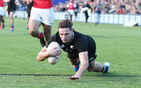 George Bridge scores the first of his four tries