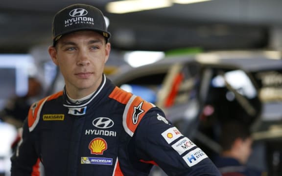 Hayden Paddon during the 2016 World Rally Championship rally in Spain.