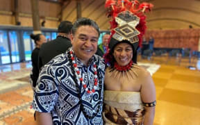 Saveatama Eroni Clarke with Vania Wolfgramm who was part of the Ava Usu ceremony celebrating the new role.