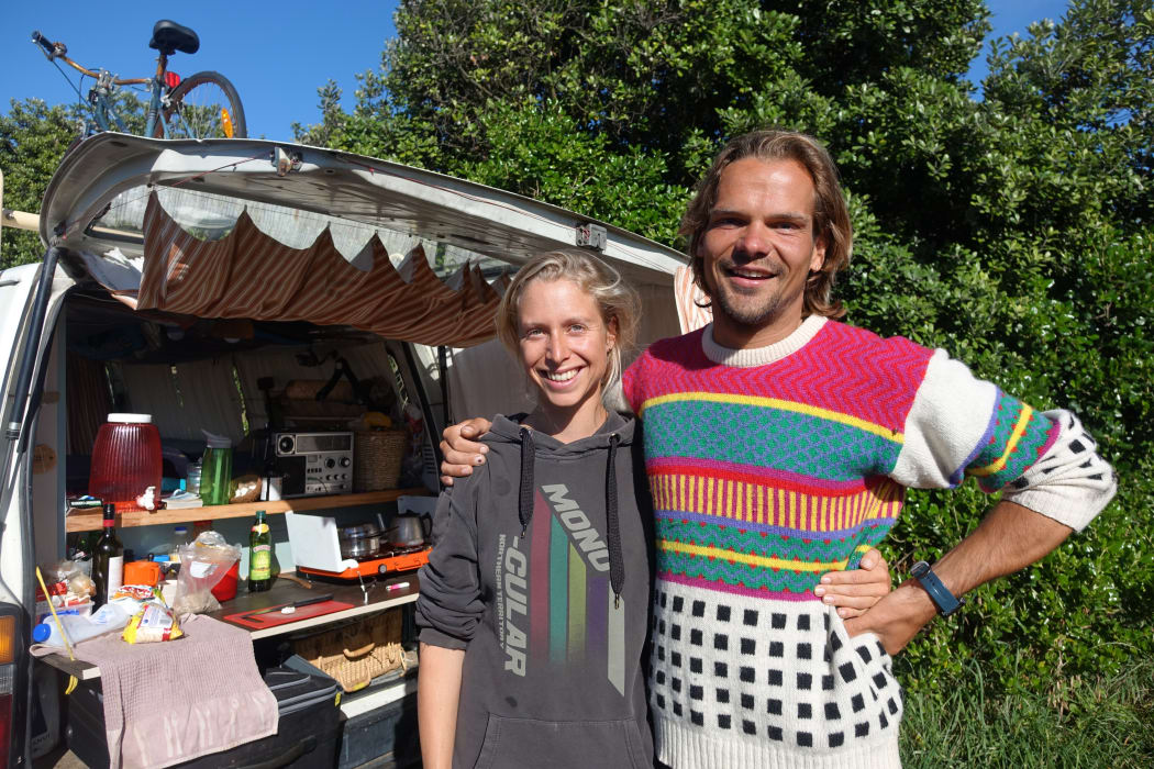 Latvian Ivars Ivanovs and his travelling companion Ilonka Spronk of the Netherlands said they were happy to stay off the Māori reserve land.