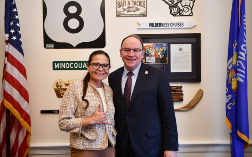 Wisconsin rep Tom Tiffany with NMI Delegate Kimberly King-Hinds.
