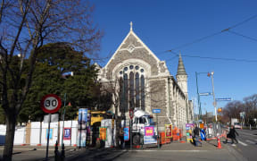 The Great Hall on the corner of Worcester Street and Rolleston Ave in central Christchurch.