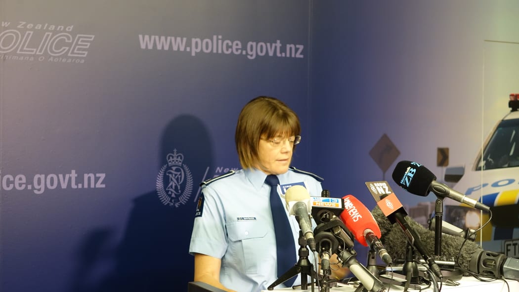 Tasman District Commander Superintendent Karyn Malthus at the news conference in Wellington