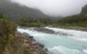 Wilkinson River - confluence with Whitcombe River, New Zealand. Image by M Lawrie.
