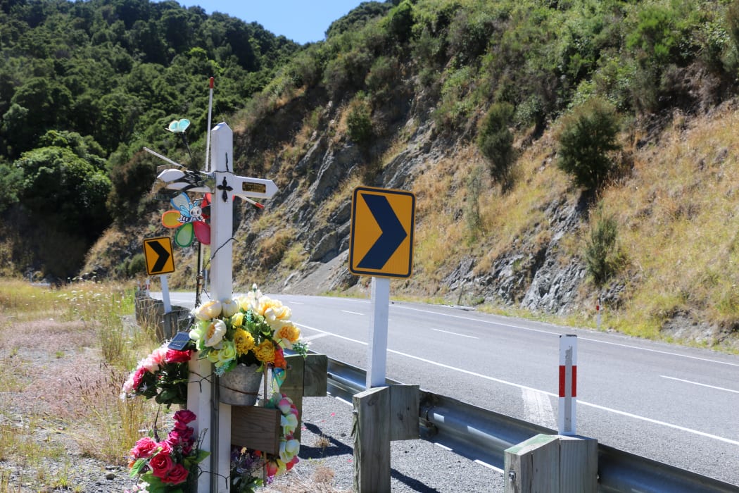 Road fatality white cross