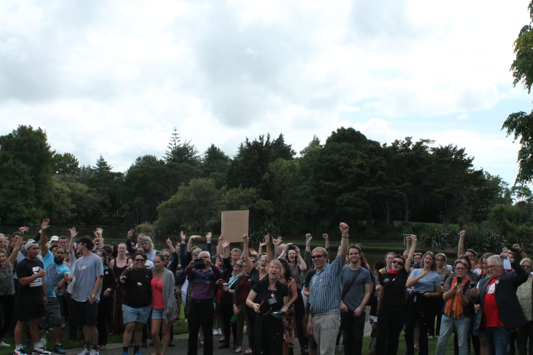 Rally to protest proposed arts and social sciences job cuts at University of Waikato