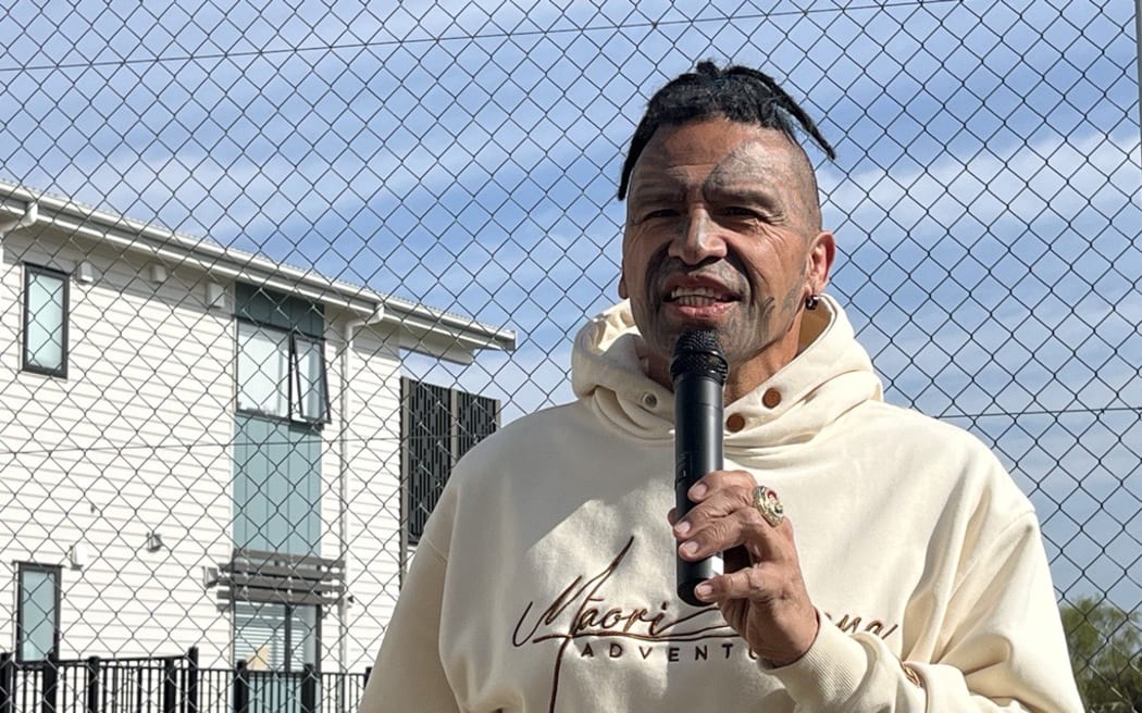 Resident Raymond Bishop during the opening of the complex.