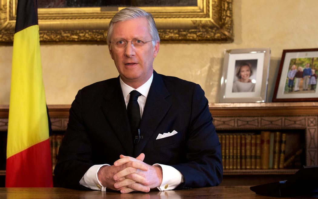 King Philippe of Belgium addresses the nation following the Brussels attacks on March 22.
