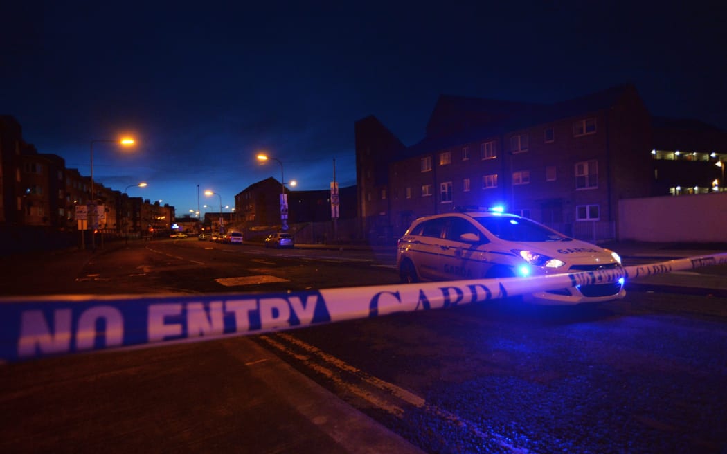 The police cordon around the scene of a fatal shooting at a residential address in Dublin earlier this week.