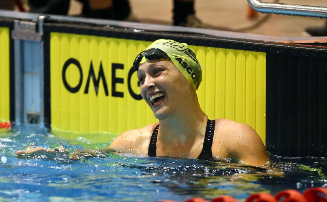 The New Zealand swimmer Sophie Pascoe at the 2015 Open Swimming Championships.