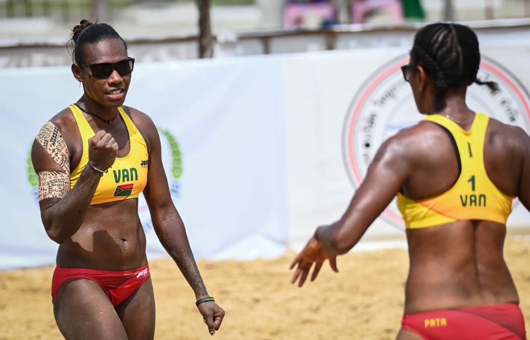 Sherysyn Toko and Miller Pata in action at the Asian Continental Cup Final in Thailand.