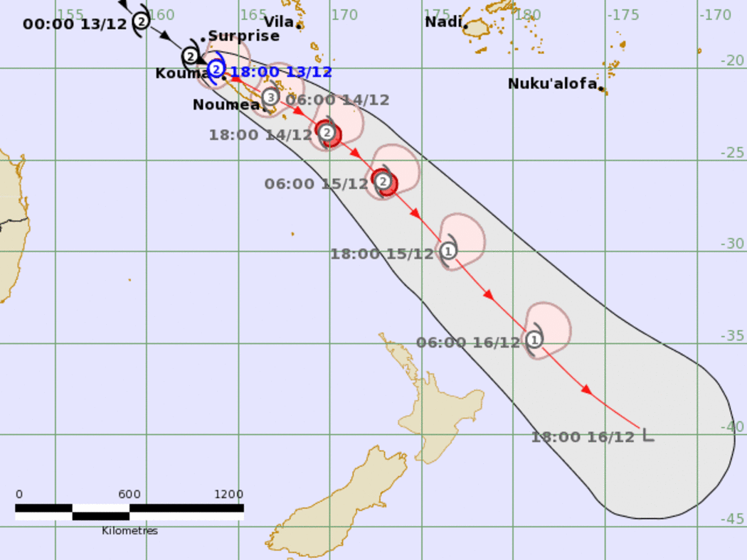 expected path of Cyclone Ruby