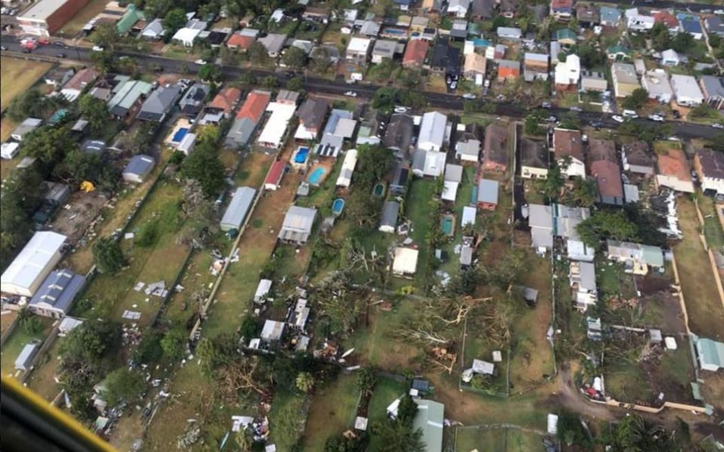 Supplied image of damage in Kurnell, Southern Sydney.